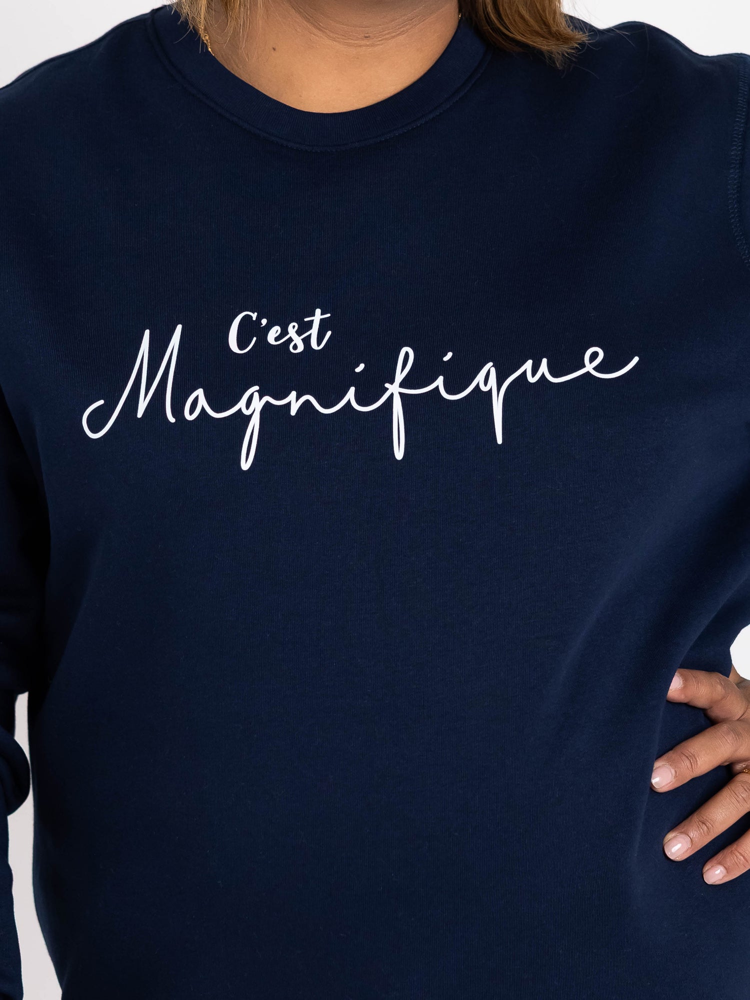 Women's Organic Cotton Blend Sweatshirt "C'est Magnifique"