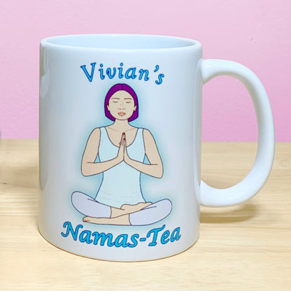 Personalised Yoga Mug "Namas-Tea" - Gift For Her
