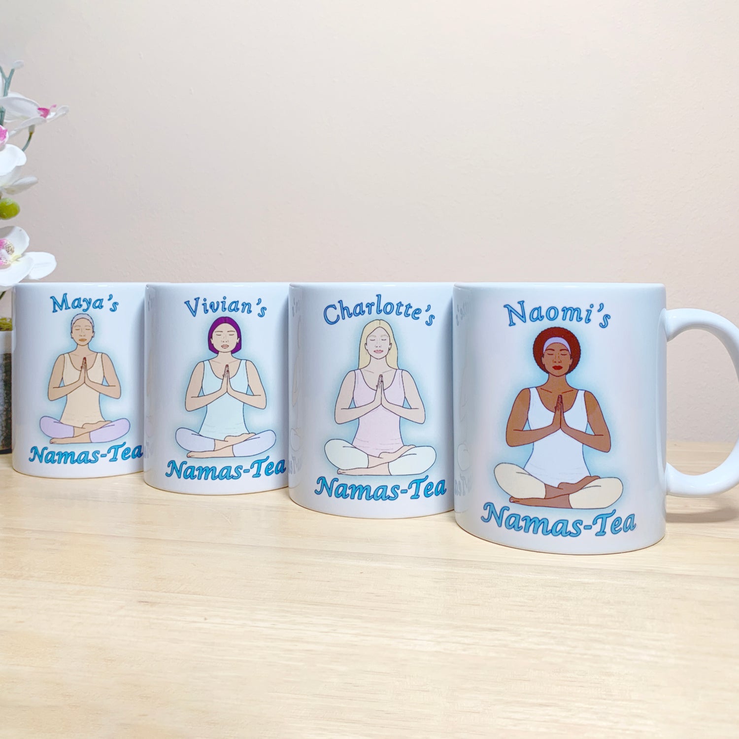 Personalised Yoga Mug "Namas-Tea" - Gift For Her