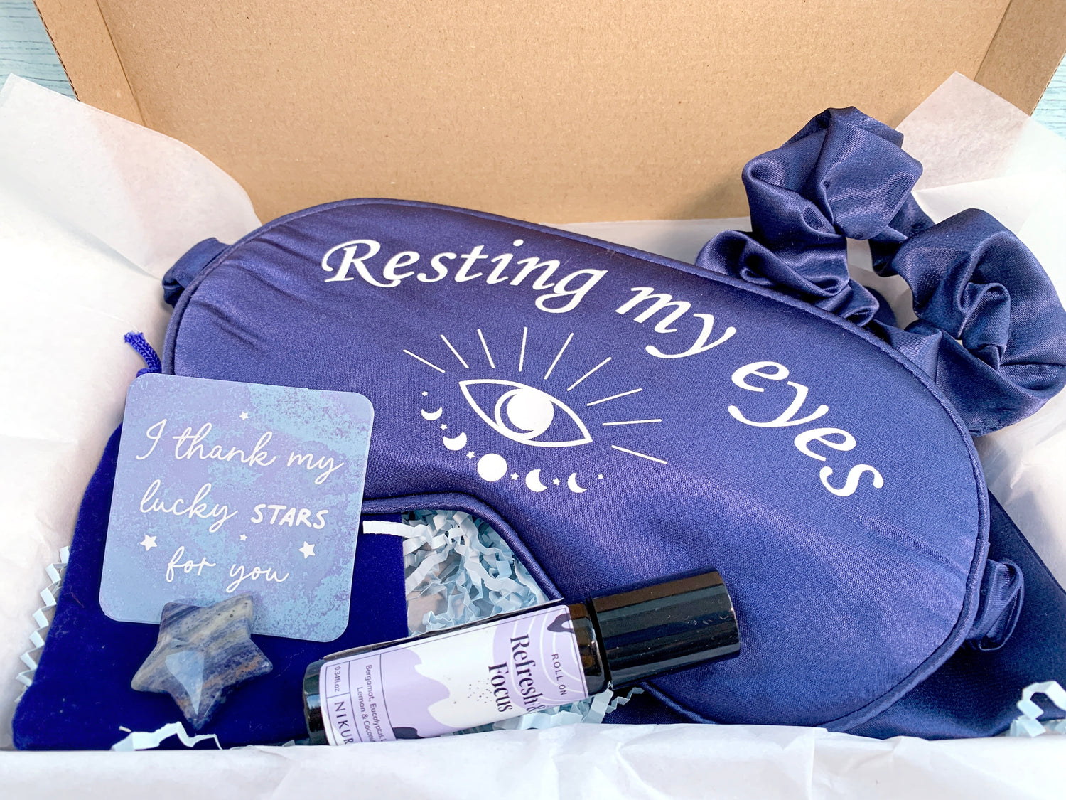 Letter Box Relaxation Gift Set - "Resting My Eyes"