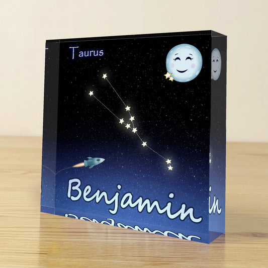 Personalised "Star Sign" - 4x4" Prism